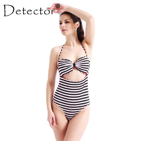 Detector Womens Sexy One Piece Swimsuit Women Removable Padding