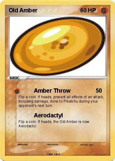 Pokémon Old Amber 1 1 - Amber Throw - My Pokemon Card