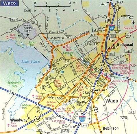 Printable Map Of Waco Texas Adams Printable Map
