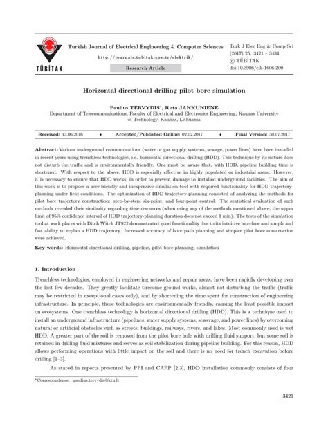 Pdf Horizontal Directional Drilling Pilot Bore Simulation Dokumen Tips