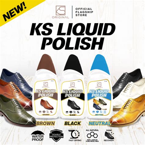 Ks Liquid Polish Premium Lanolin Lasting Luster Leather Shoes Care