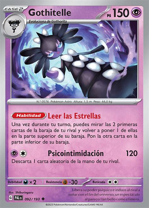 Gothitelle 092 193 Evoluciones En Paldea Trading Card Game