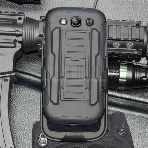 Protective Armor Impact Holster Swivel Case Belt Clip For Samsung Galaxy S3 S Iii I9300s3 Mini