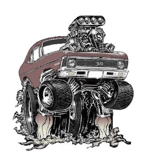 Cartoon Car Drawing Car Cartoon Rat Fink Rat Rod Ed Roth Art General Motors Monster Car