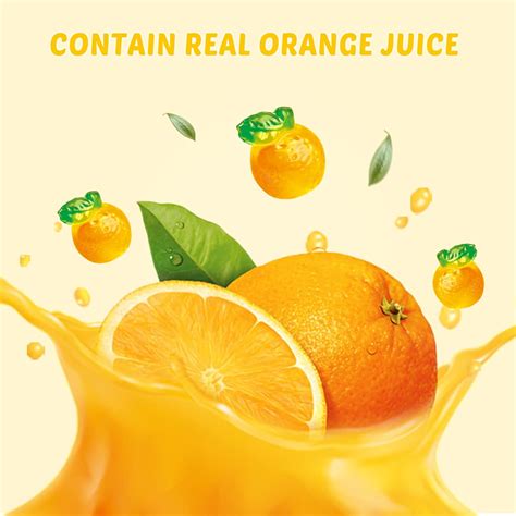 Buy Amos 4d Gummies Candy With Orange Center Filled Fruit Snacks Juicy