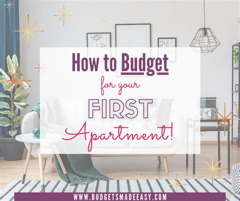 First Apartment Budget Checklist Budgets Made Easy