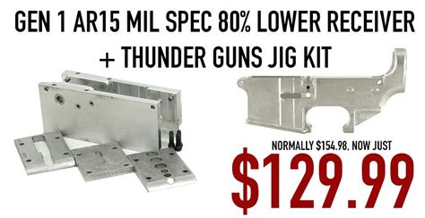 AR15 Gen 1 80% Lower Receiver and Jig Kit - $129.99 | gun.deals