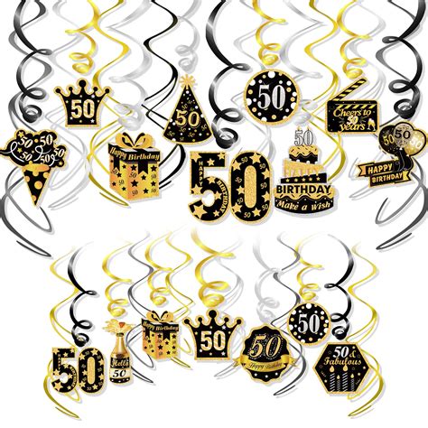 Buy Howaf 50th Birthday Party Decorations 30pcs 50th Birthday Party