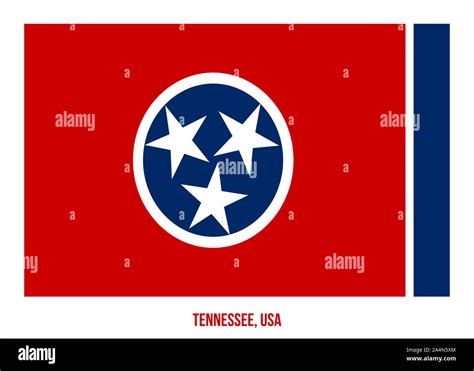 Tennessee Usa State Flag Vector Illustration On White Background Flag Of The United States Of