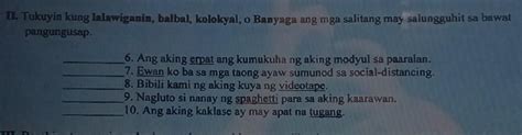 Ii Tukuyin Kung Lalawiganin Balbal Kolokyal O Banyaga Ang Mga