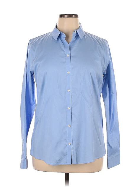 Eddie Bauer Blue Long Sleeve Button Down Shirt Size Xl Tall 62 Off Thredup