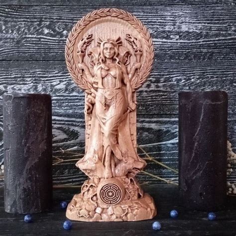 Vintage Hecate Statue Greek Goddess Of Magic Hecate Altar Statue