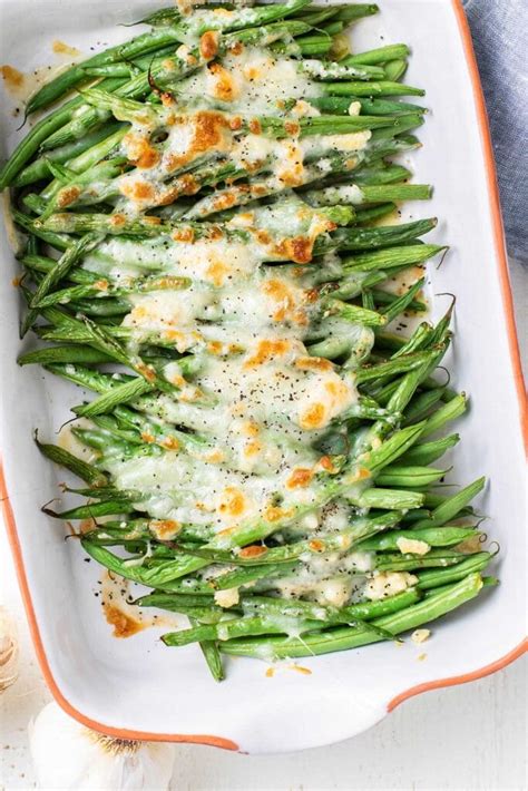 Cheesy Garlic Green Beans Sunkissed Kitchen