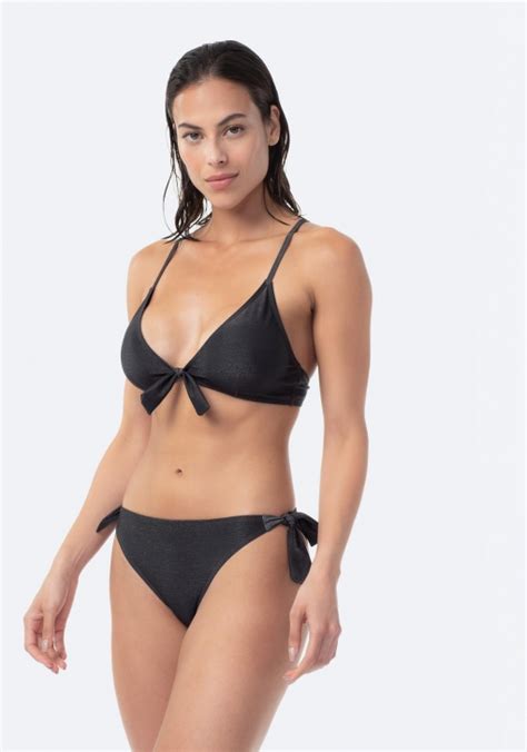 Braga de bikini de baño con hilo metalizado y estampado de Mujer AVEC