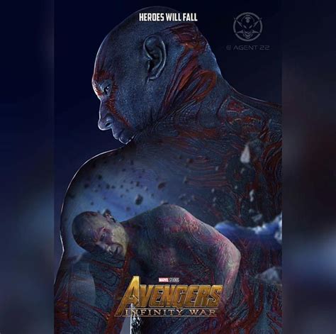 Póster Vengadores Infinity War 2018 Drax Marvel Comic Universe