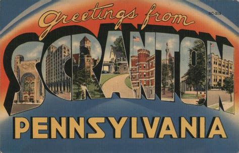 Greetings From Scranton Pennsylvania Postcard