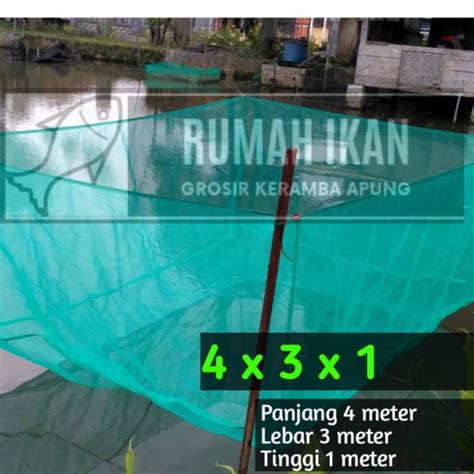 Jual RI Hapa Jaring Keramba Ikan Ukuran 4m X 3m X 1m Jaring Kasa