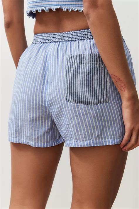 Bdg Contrast Stripe Boxer Shorts Urban Outfitters Uk