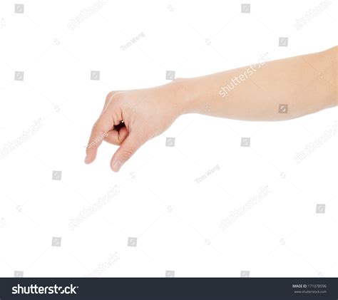 Male Hand Grabbing Something Isolated On Stock Photo 171078596