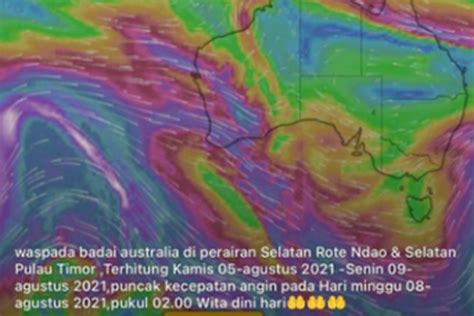 Foto Ramai Soal Badai Dari Australia Disebut Akan Menerjang NTT Ini