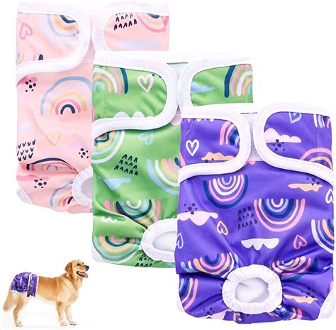 Couches pour Chien Culottes Réutilisables pour Chiens Femelle Pantalons