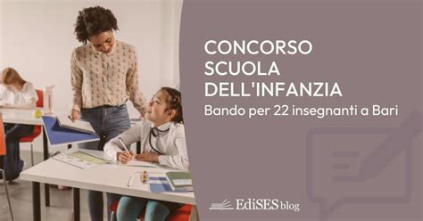 Concorsi Insegnanti Bari 22 Posti Alla Scuola Dell Infanzia