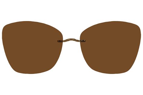 Silhouette Blend Clip On Sunglasses 5555 Ku Brown Polarized Lenses 55 19mm