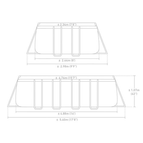 Piscine Prism Intex Frame Rectangulaire 4 88x2 44x1 07m 26792NP