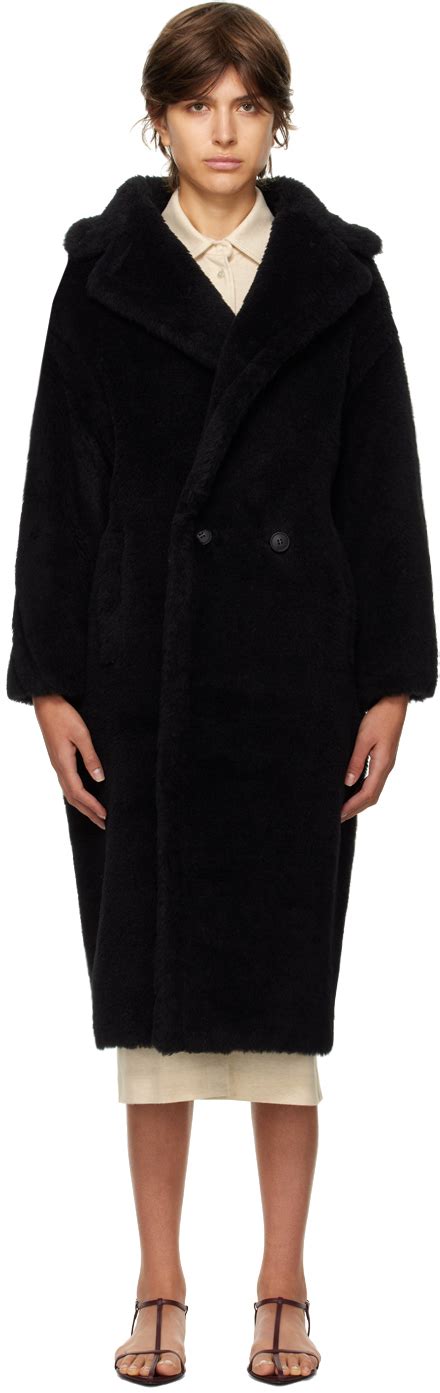 Black Teddy Bear Icon Coat By Max Mara On Sale