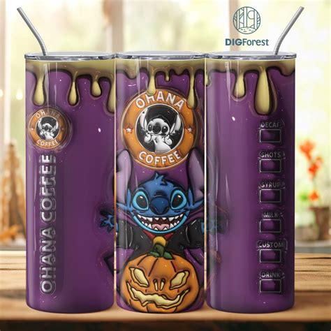 3d Inflated Puffy Disney Stitch Tumbler Wrap Halloween Halloween