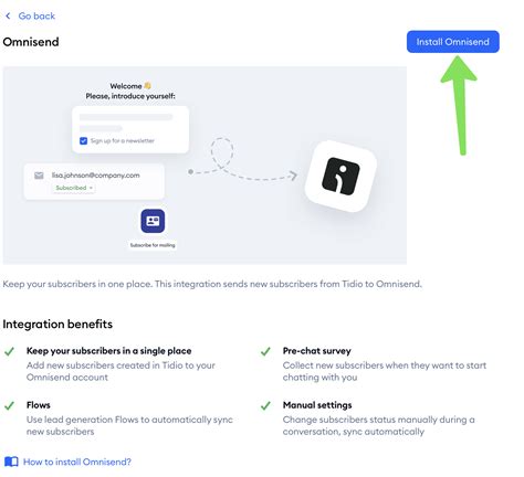 Integration With Omnisend Tidio