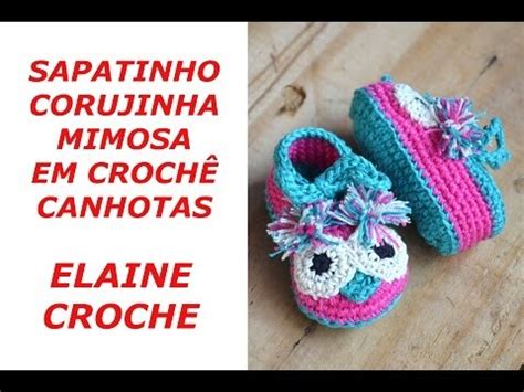 CROCHE PARA CANHOTOS LEFT HANDED CROCHET SAPATINHO CORUJINHA MIMOSA