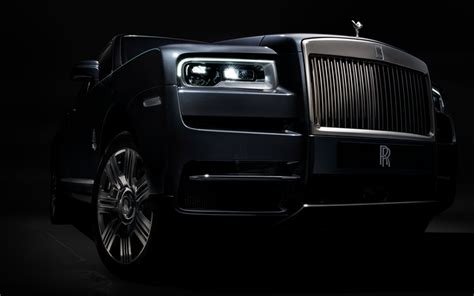 Download wallpapers 4k, Rolls-Royce Cullinan, darkness, 2018 cars ...