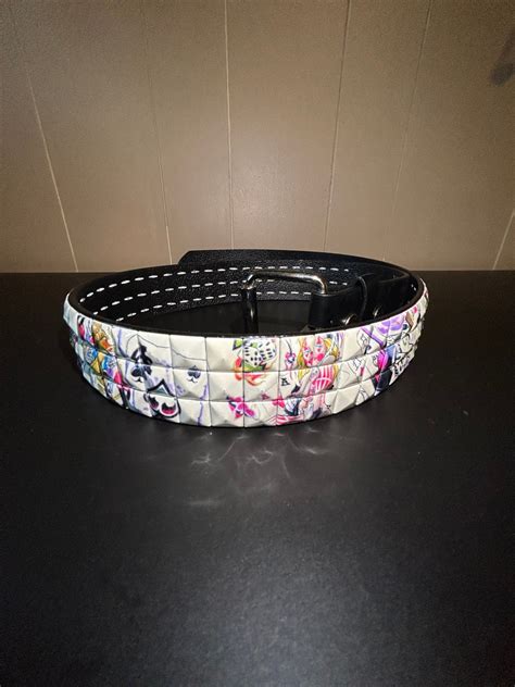 Studded Belt Three Row Pyramid Etsy