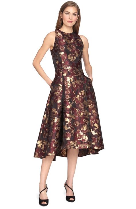 Tahari Metallic Jacquard Fit And Flare Dress Nordstrom