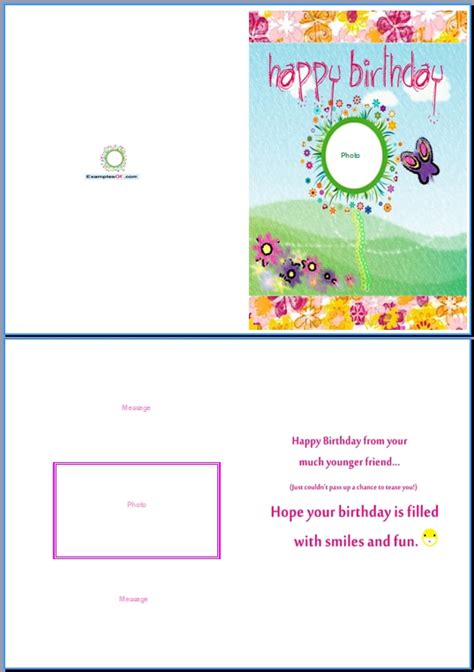 Birthday Card Templates Microsoft Word