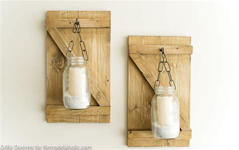 Diy Rustic Mason Jar Candle Holder Remodelaholic