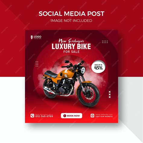 Premium Vector New Bike Promotion Sale Social Media Instagram Post Template Design