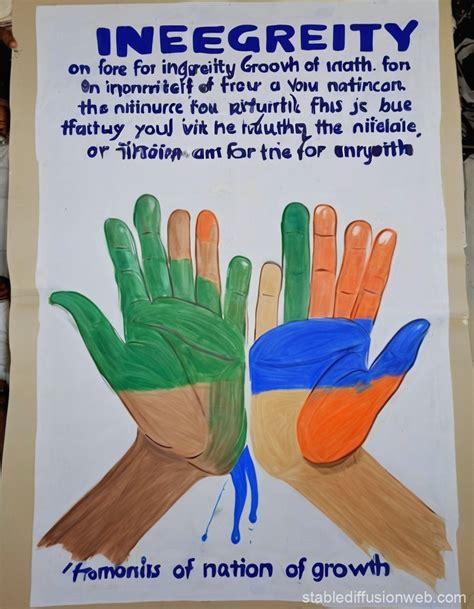 Create A Poster Painting On Importance Of Integrity For Growth Of The