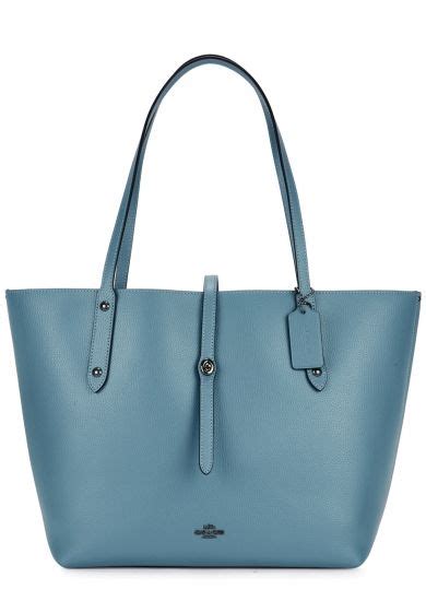 Coach Market Blue Leather Tote Harvey Nichols Leather Tote Tote