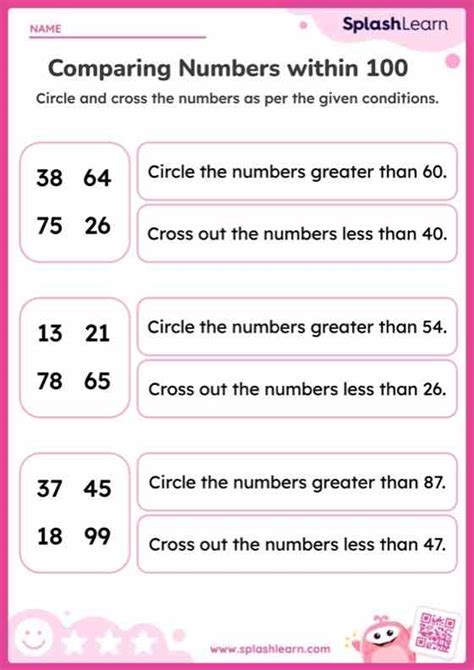 Comparing Numbers Within 100