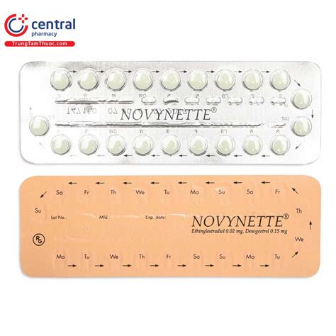 Thuốc tránh thai Novynette: Liều dùng - Cách dùng và Giá bán