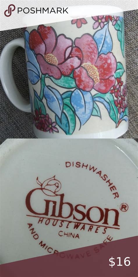 Vintage Gibson Floral Mug Cream Mugs Rainbow Coffee Yellow Cups Owl