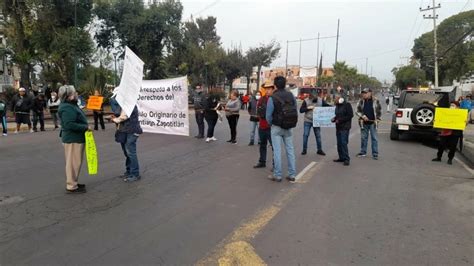 La Jornada Bloquean avenida Tláhuac exigen reconocer autoridad de