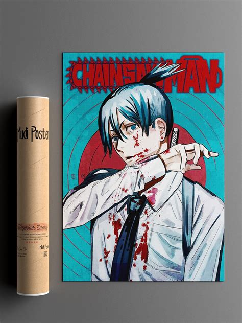 Aki Hayakawa Chainsaw Man Anime Poster Çerçevesiz Yüksek Kalite Anime