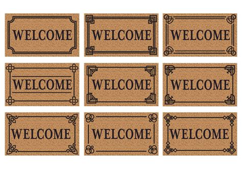 Welcome Door Mat Vector 130337 Vector Art at Vecteezy