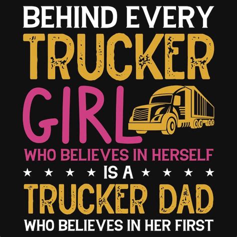 Premium Vector Trucker Girl Tshirt Design