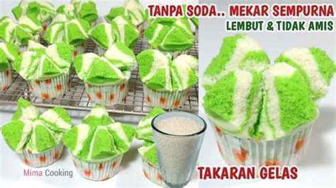 BOLU KUKUS PANDAN MEKAR TAKARAN GELAS TANPA SODA ENAK DAN TIDAK AMIS