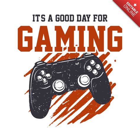 It S A Good Day For Gaming Vintage T Shirt Design Template Free Design Template