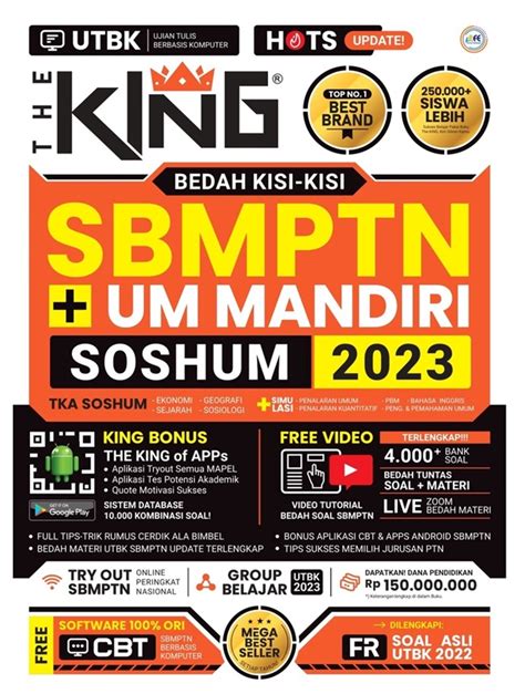 Jual Buku The King Bedah Kisi Kisi Sbmptn Um Mandiri Soshum